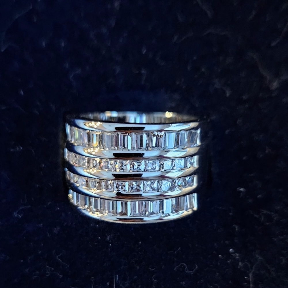 Premier Designs Inc - Silver and CZ Ring